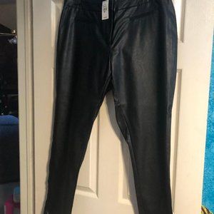 Plus-Sized Black Leather Pants - Never Worn